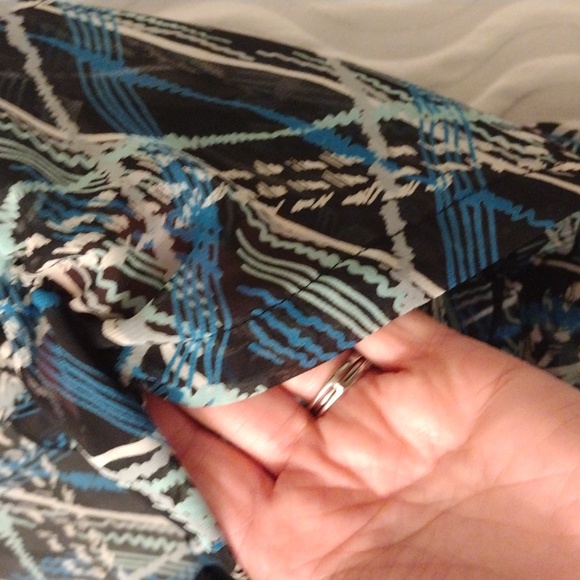 Apostrophe Sz M Sheer Ruffled Neck Pleated Gathered Waist Blouse Top w/ Camisole - Picture 6 of 11